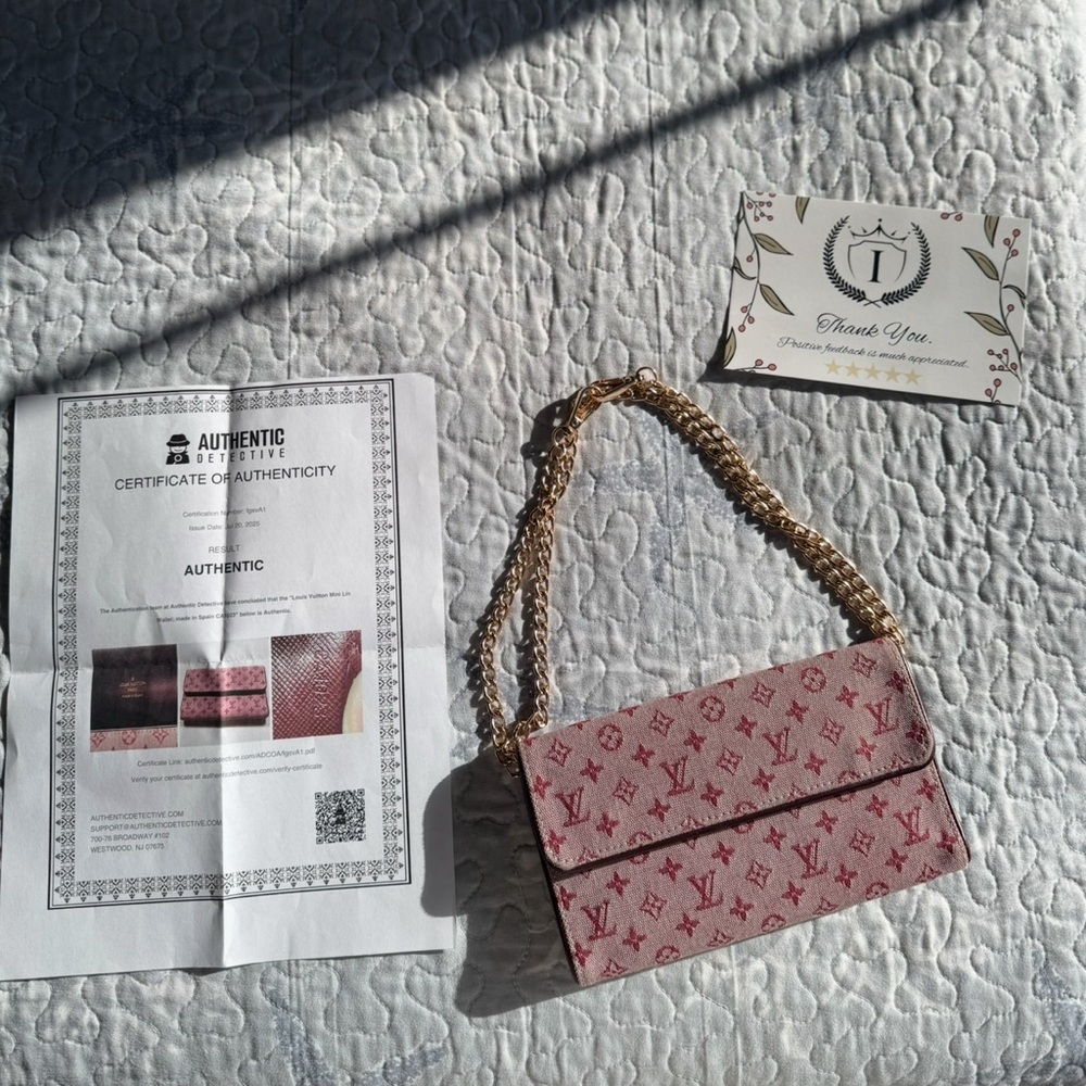 Authentic Pink Denim Louis Vuitton Wallet